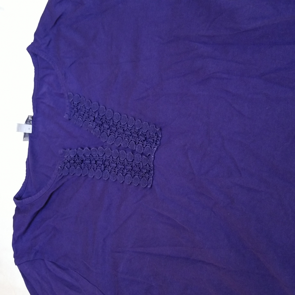 Talbots blue detailed t-shirt, XL
